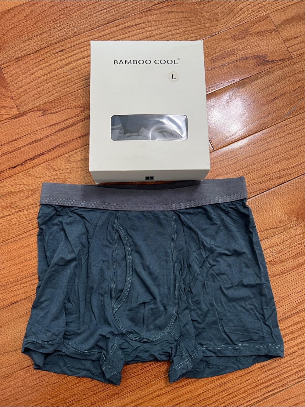 6x BAMBOO Boy's Boxer Briefs - Navy, Teal, Gray & Light Blue Pack